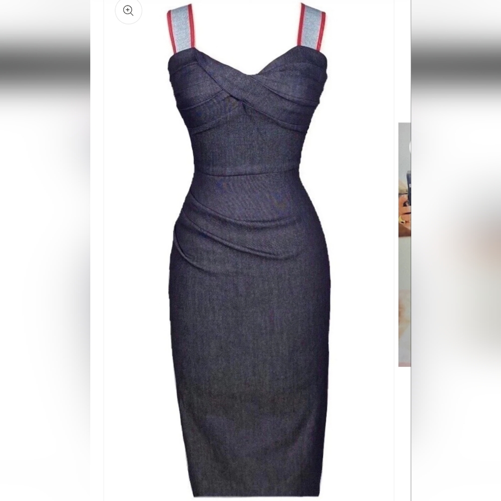 Just Add Heels Italian Denim Dress